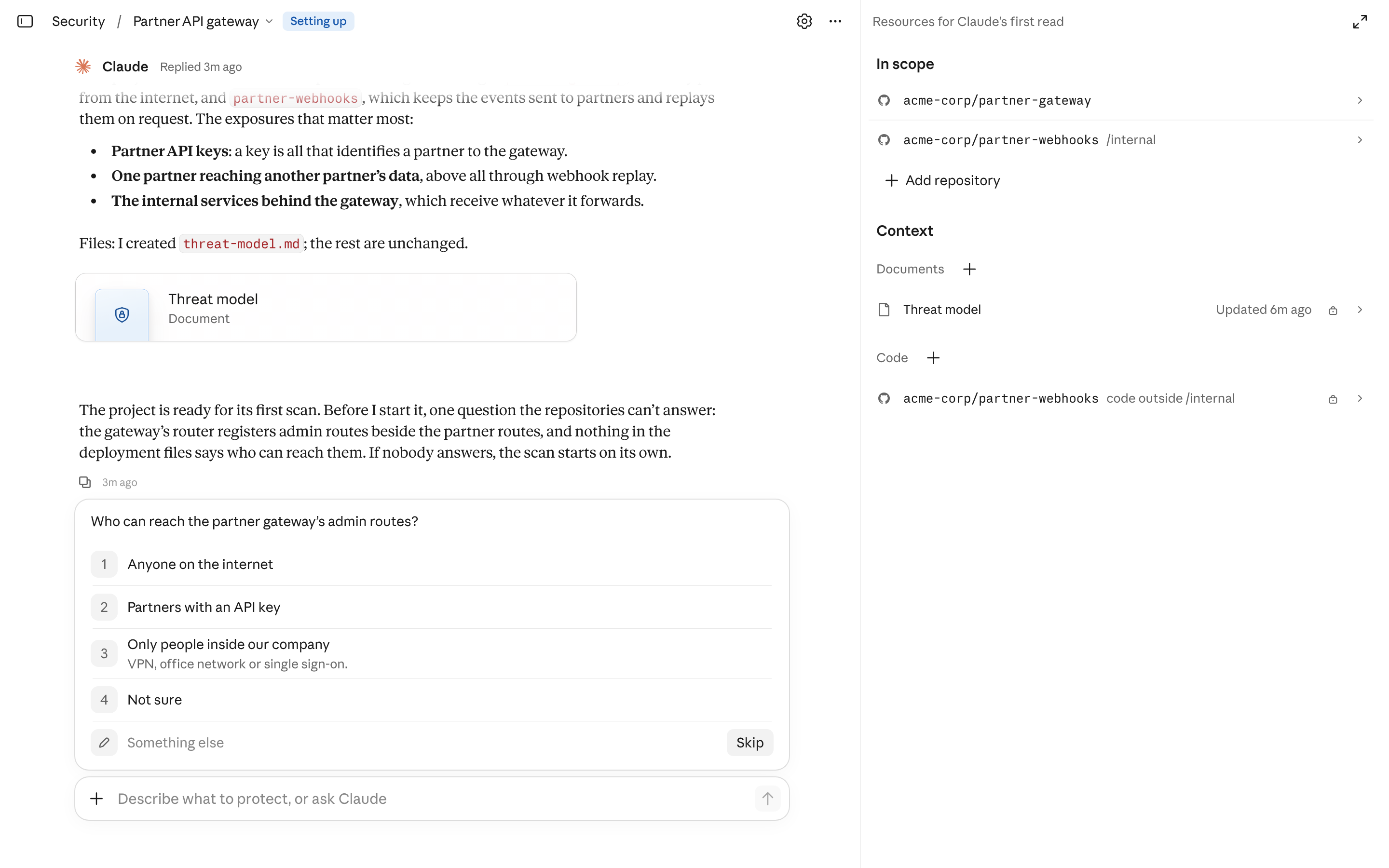 Claude Security UI