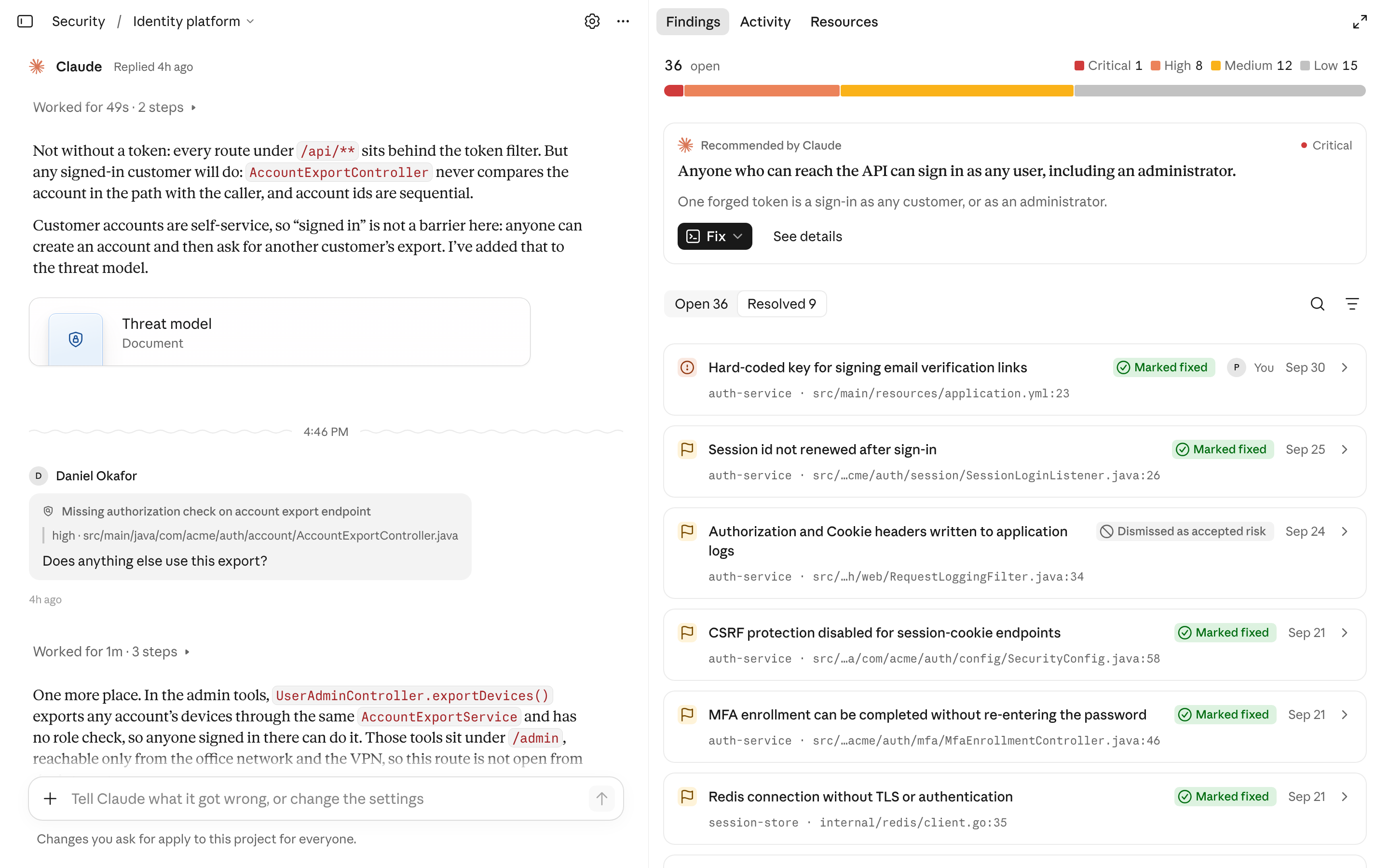 Claude Security UI