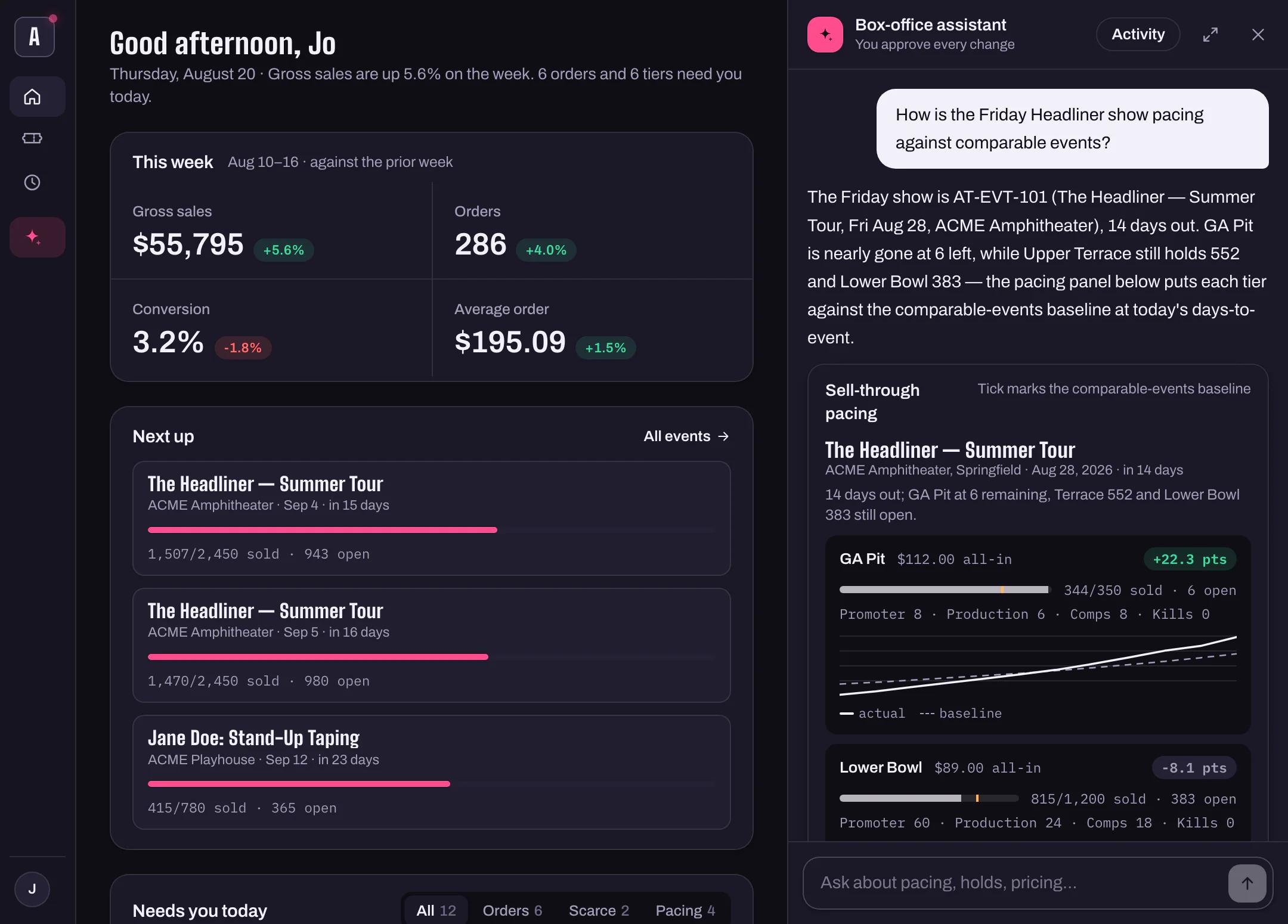 Entertainment merchant demo preview