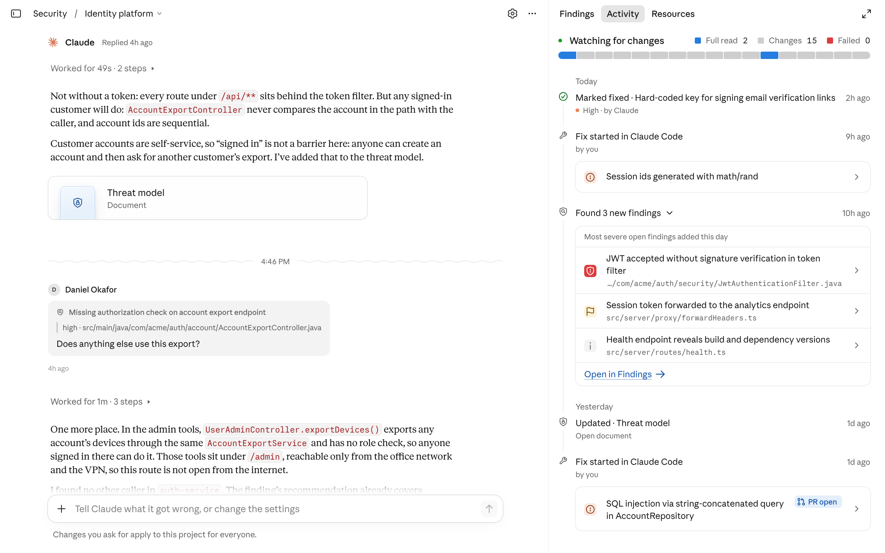Claude Security UI
